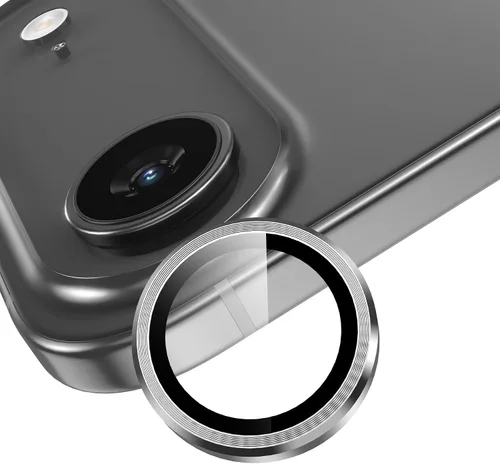 Miniatura 38 de YWXTW Protector de lente de cámara para iPhone 15/15 Plus/16e/ 17e, anillo de metal antiarañazos individual protector de pantalla de vidrio templado