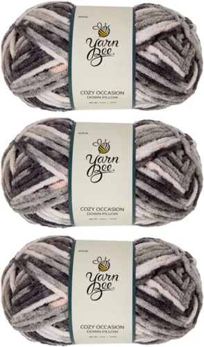 Miniatura 25 de Hilo Yarn Bee súper voluminoso para crochet y tejer – Rollo suave – 92,4 metros de hilo 100% poliéster para crochet, mantas, sombreros y más