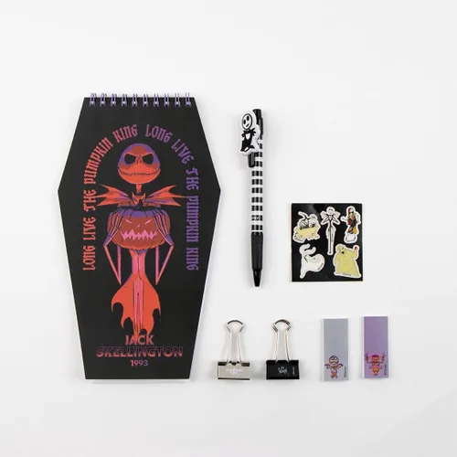 Miniatura 3 de Juego de papelería Nightmare Before Christmas - Incluye cuaderno, bolígrafo, pegatinas, notas y pinzas - Accesorios de papelería - Producto original