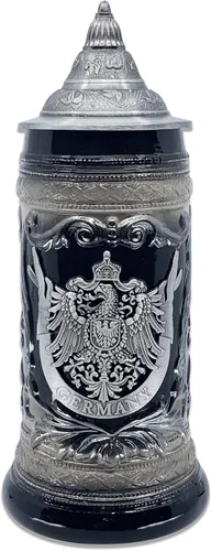 Essence of Europe Gifts OktoberfestHaus - Taza de cerveza alemana de Adler (águila) de 0.6 litros, jarras de cerveza para hombre, cerveza de