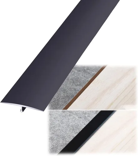 Miniatura 23 de Tira de transición de suelo de aluminio con moldura en T, para garaje, laminado a vinilo, tira de umbral de borde de puerta, para porche, entrada