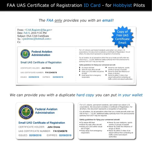 Miniatura 3 de Mavic Air - Paquete de identificación de drones de la FAA - Etiquetas (3 juegos de 3) + tarjeta de identificación de registro FAA UAS para pilotos
