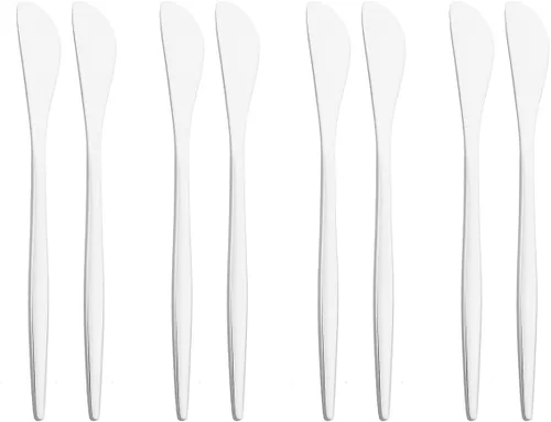 Puzhler 8 piezas de cuchillo de mantequilla de espejo cuchillo de postre de queso cuchillo de mermelada de acero inoxidable cuchillo de cocina