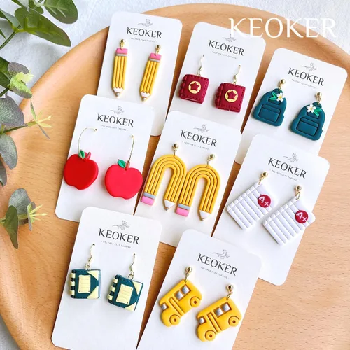 Miniatura 2 de KEOKER Cortadores de arcilla polimérica para aretes, joyas, cortadores de arcilla para estudiantes, cortadores de arcilla polimérica para pendientes