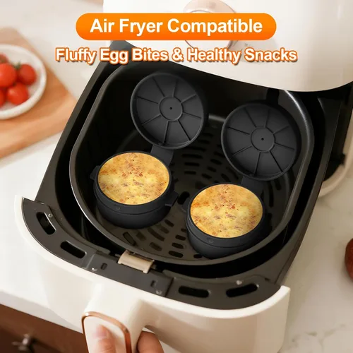 Miniatura 5 de Máquina para hacer mordeduras de huevos para microondas, olla de huevos para sándwich de desayuno, máquina de huevos para huevos revueltos, segura
