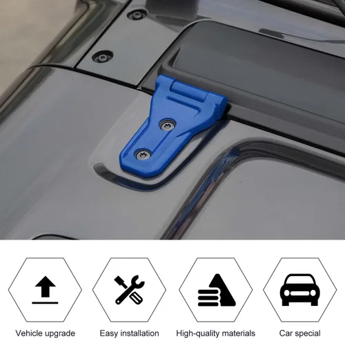 Miniatura 4 de RT-TCZ Kit de decoración exterior para bisagra de capó para Jeep Wrangler JL JLU y Gladiator JT 2018-2023, azul