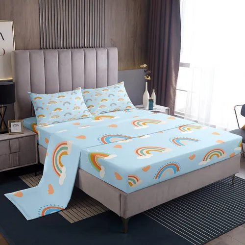 Miniatura 17 de jejeloiu Cow Skull Bed Sheets Set Twin Size Kids Longhorn Skull 3 Pieces Sheet with 16 Inch Deep Pockets for Boys Girls Teens Western Desert Bedding