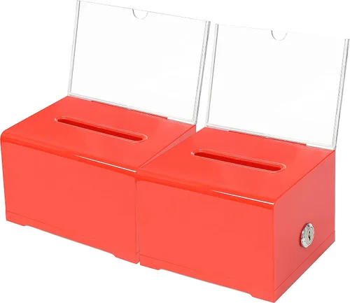Miniatura 4 de Boleta de colección de donaciones, boletín y dibujo, votación o comentario, caja de sugerencias de oficina y recaudación de fondos, 6.25 x 4.75 x 4