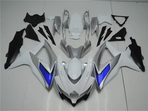 Miniatura 2 de Carenado de carrocería de plástico plateado blanco negro apto para Suzuki 2008 2009 2010 GSXR 600 750 inyección ABS nuevo Aftermarket Kit de marco