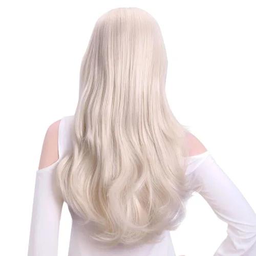 Miniatura 8 de Extensiones de cabello sintético ondulado de 24 pulgadas con clip para media cabeza atada, de alta calidad, fibras japonesas premium para mujer, 11#