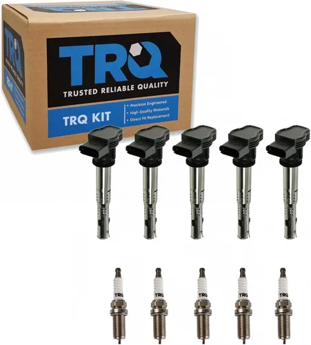 Miniatura 75 de Kit de Bobina de Encendido y Bujía TRQ 8 Piezas Bujías de Iridio Compatibles con Mercedes-Benz C250 2012-2015 y SLK250 2012-2015