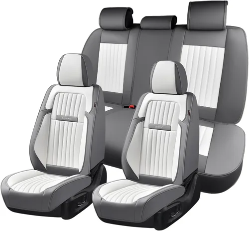 Miniatura 67 de Coverado Fundas de Asiento Delantero para Automóvil, 2 Piezas Fundas de Asiento de Cuero para Automóviles, Protector de Asiento de Automóvil Solo