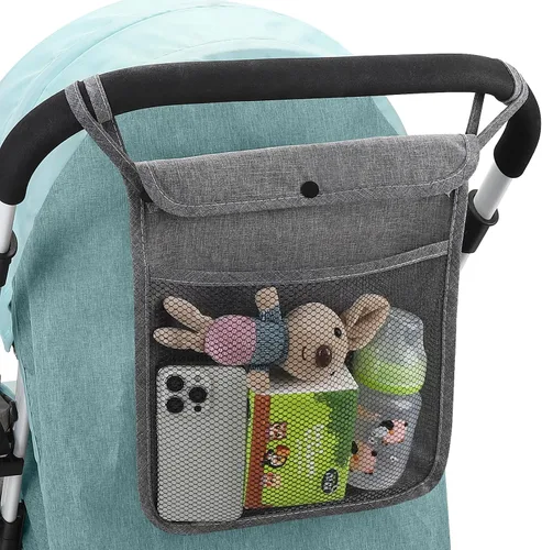 Miniatura 8 de Accmor Organizador universal de cochecito, bolsa de malla para Uppababy, Nuna, Britax, Doona, cochecitos de malla ajustable antideslizante
