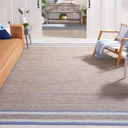 Miniatura 6 de SAFAVIEH Colección de fibra natural - Alfombra decorativa de 2 x 3 pies, color natural y negro, hecha a mano de yute rústico costero, ideal
