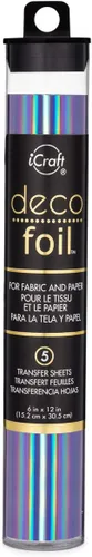 Miniatura 6 de iCraft Hojas de transferencia de papel de aluminio Deco 6 "X12" 5/Pkg-Bronce