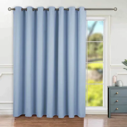 Miniatura 113 de BGment Cortina de Puerta Corredera de Moda 120 X 96 Pulgadas, Cortinas Opacas Térmicas Anchas que Oscurecen la Habitación Divisor de Habitación Azul