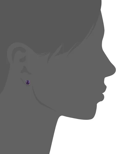 Miniatura 2 de Tienda Collection 10k Gold Round Birthstone Stud Earrings for Women