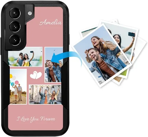 Miniatura 20 de Funda protectora personalizada para Samsung Galaxy S22 Ultra 5G (versión 2022), funda protectora de doble capa resistente con múltiples fotos, a