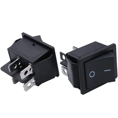 Miniatura 4 de mxuteuk Interruptor basculante momentáneo (ENCENDIDO) - Apagado de palanca DPST Power 4 Pin AC 250V 6A 125V 10A, uso para coche, barco