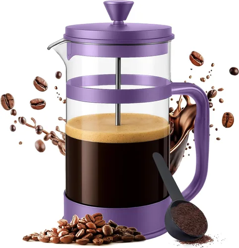 Utopia Kitchen Cafetera de prensa francesa de 12 onzas, 0.35 litros, tetera, prensas de café de viaje, resistente al calor, olla de borosilicato