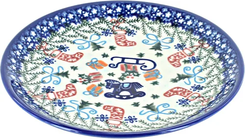 Miniatura 22 de Platos de postre amarillos Alyssa de cerámica polaca de Blue Rose - Diámetro de 7.5" - Hermoso plato para pastel, aperitivos o bocadillos