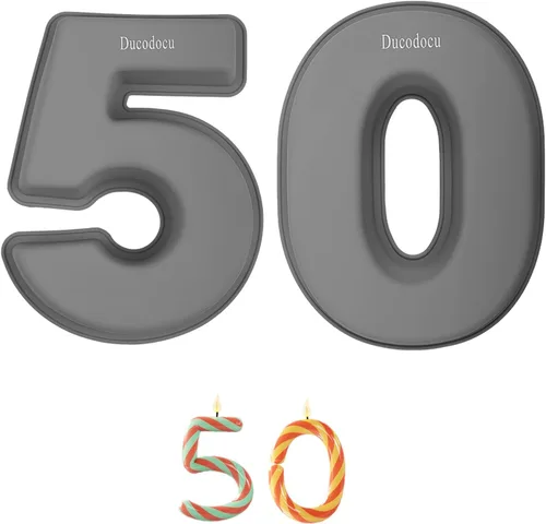 Miniatura 21 de Ducodocu Molde de silicona para tartas con números 3D, moldes para hornear, moldes novedosos para tartas, molde para hornear bricolaje