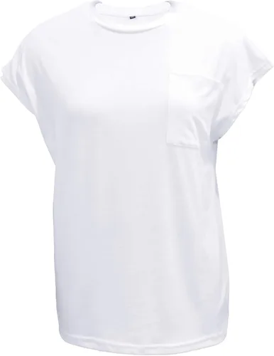 Miniatura 6 de WMZCYXY Camiseta sin mangas de verano para mujer, cuello redondo, casual, holgada, con bolsillo