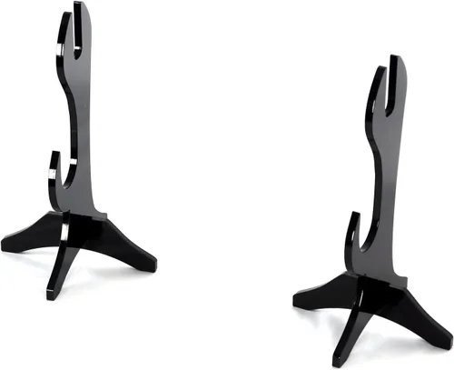 Miniatura 4 de WANLIAN Soporte Katana para cuchillos Samurái, soporte de acrílico horizontal para exhibir espada Katana Samurai (negro)