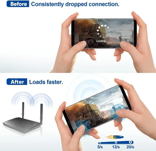 Miniatura 5 de Bingfu Antena de doble banda WiFi 2.4GHz 5GHz 5.8GHz 8dBi SMA macho (paquete de 2) para cámara IP de seguridad inalámbrica Vedio Grabadora