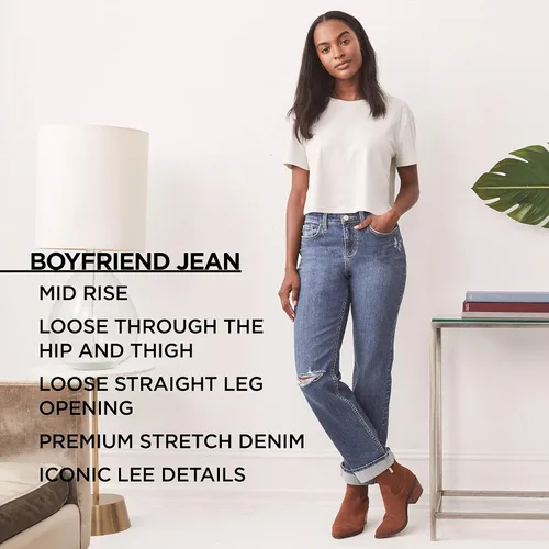 Miniatura 5 de Lee Jeans estilo boyfriend de talle medio para mujer