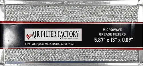 Air Filter Factory Reemplazo para W10208631A, AP5617368 Whirlpool 5.87 x 13 x 0.09 pulgadas Filtro de malla de grasa de aluminio para horno de
