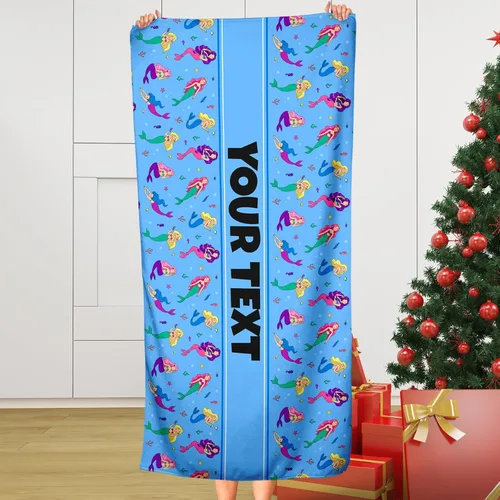 Miniatura 22 de Toalla de baño o playa personalizada para niños, unicornios rosas, nombre/texto personalizado, secado rápido/absorbente para baño de niños, regalo
