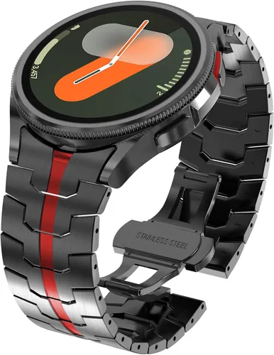 Miniatura 18 de WINGLE Compatible con Galaxy Watch 8/8 Classic Band para hombre, acero inoxidable, Samsung Galaxy Watch 8 Band de 1.732 in, 1.575 in, 1.811 in