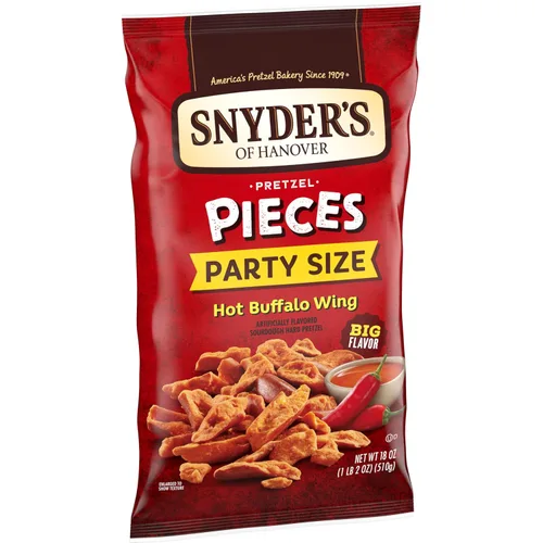 Miniatura 5 de Snyder's of Hanover Hot Buffalo Wing - Piezas de pretzel de 8 onzas