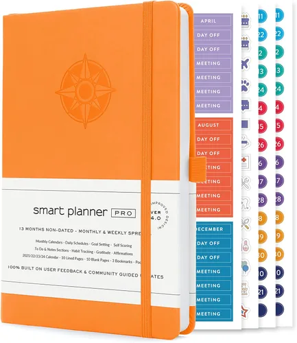 Miniatura 11 de Smart Planner Pro - Planificador diario sin fecha - Agenda grande A4 - Logre objetivos y aumente la productividad con secciones semanales