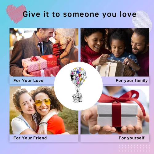 Miniatura 27 de LUXILLA Abalorio de plata de ley 925 para madre, hija, abuela, para familia, amor, madre, hija, abuela, para pulseras, collares, dijes, abalorios