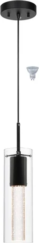 Miniatura 9 de Iluminación Colgante de XiNBEi, Luz Colgante en Cúmulo para Isla de Cocina de 3 Luces con Cristal y Bombilla LED XB-P1110-3-CH Cromo