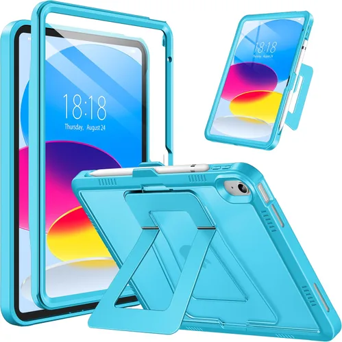 Miniatura 13 de DTTO Funda para iPad (A16) 11ª generación de 11 pulgadas 2025, funda para iPad de 10ª generación, soporte ajustable para vertical/paisaje, protector