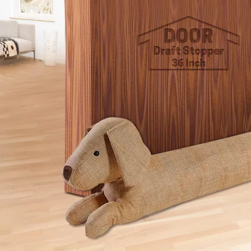 Miniatura 13 de SWISSELITE Tapón de 36 pulgadas para debajo de la puerta, bloqueador de ruido decorativo para puerta, tapón de aire para animales con peso de 1.43