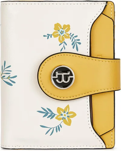 Miniatura 18 de BOSTANTEN Cartera de piel para mujer, con bloqueo RFID, pequeña, plegable, con bolsillo con cremallera, tarjetero, con ventana de identificación