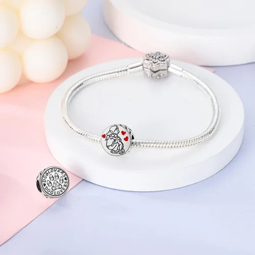 Miniatura 107 de Hapour Dijes de plata de ley 925 para pulseras, collar, joyería europea, colgante de cuentas para mujeres y madres