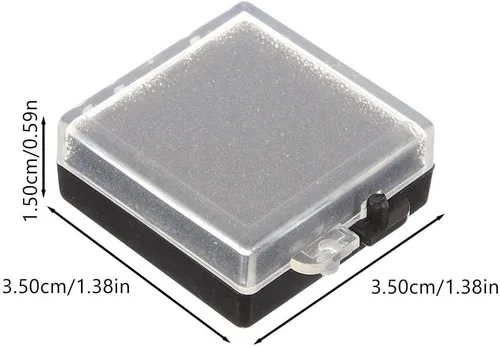 Miniatura 4 de Healifty Caja organizadora de componentes electrónicos antiestática con tapa transparente y base negra, compacta de 1.37 x 1.37 x 0.59 pulgadas