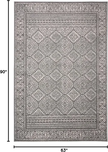 Miniatura 280 de Safavieh - Alfombra decorativa de la colección Tulum, modelo TUL264F, estilo marroquí, bohemio y desgastado, no suelta pelusa, para sala, vestíbulo