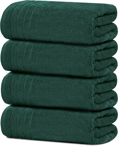 Miniatura 19 de Tens Towels Paquete de 4 toallas de baño extra grandes de 30 x 60 pulgadas, 100% algodón, más grandes y ligeras, más rápidas de secar, súper suaves