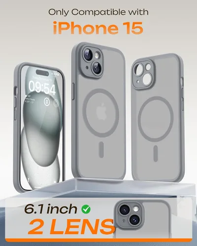 Miniatura 594 de TOCOL Funda para iPhone 11, compatible con Magsafe, protección completa de cámara, imanes integrados, protección contra caídas, funda translúcida