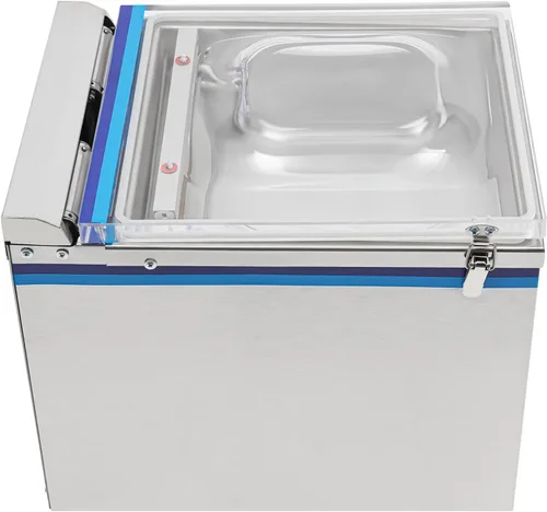 Miniatura 3 de Sellador al vacío de cámara de 110 V, máquina de envasado al vacío de acero inoxidable, potente sistema de sellado de 360 W, sellador de máquina
