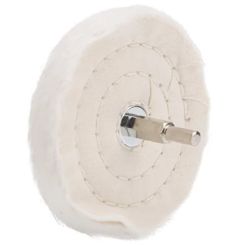 Miniatura 9 de ViaGasaFamido Kit de rueda de pulido de tela blanca para taladro, herramientas de pulido de espejo de algodón de tipo plano con mango para joyería