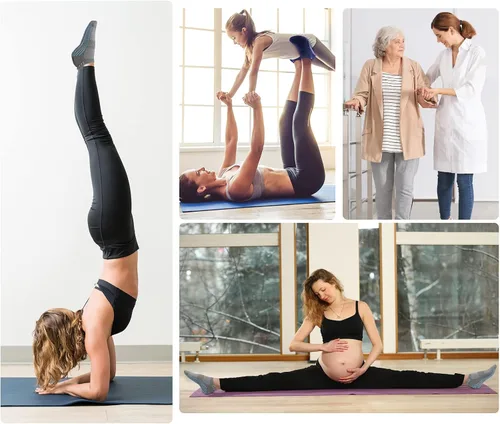 Miniatura 6 de 3 pares de calcetines antideslizantes con agarre antideslizante, para yoga, pilates, barre, fitness, artes marciales, mujeres y hombres