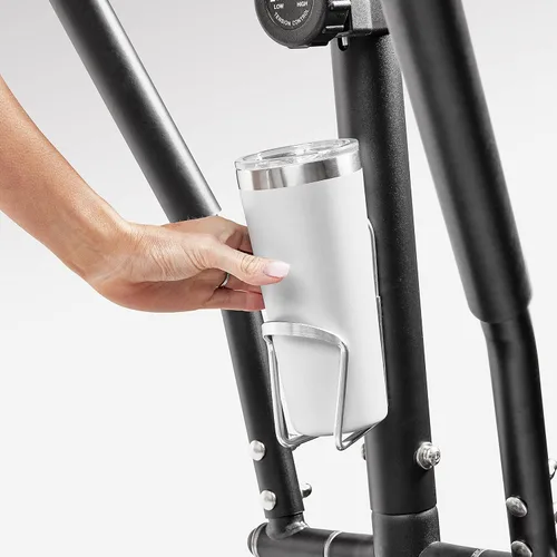 Miniatura 8 de Sunny Health & Fitness Cardio Climber Stepping Máquina de ejercicio elíptica para el hogar con 8 niveles de resistencia magnética, monitor de Negro