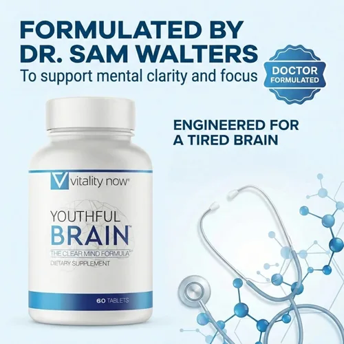 Miniatura 2 de Youthful Brain Suplemento de apoyo para la salud de la memoria y el cerebro con Bacopa Monnieri, Ginkgo Biloba, B12 - Tabletas fáciles de tragar